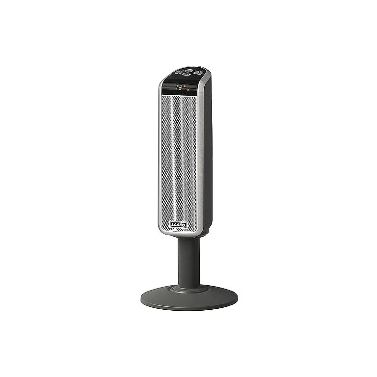Lasko 1500W Ceramic Pedestal Space Heater with Remote. 5397. Black