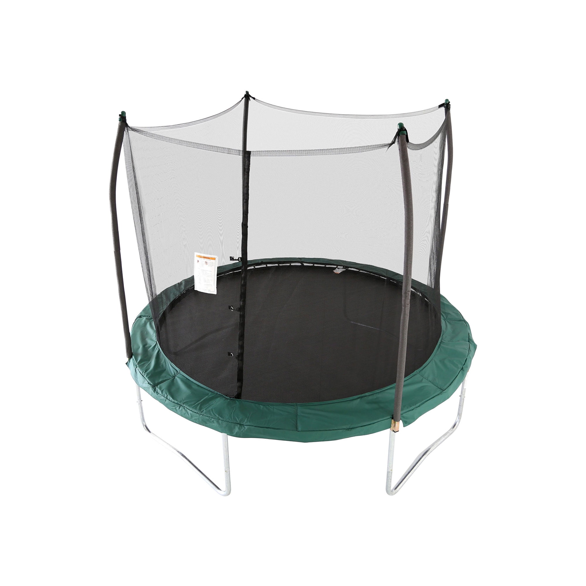 Skywalker Trampolines 10-Ft Round Outdoor Trampoline with Enclosure. Green
