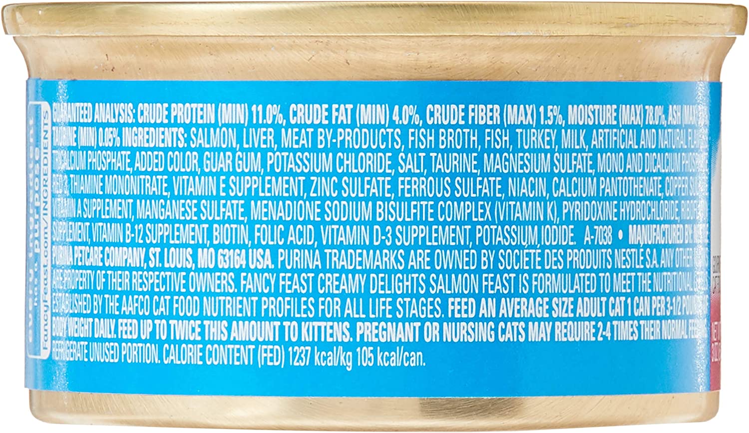 Purina Fancy Feast Pate Wet Cat Food. Creamy Delights Salmon Feast With a Touch of Real Milk - (24) 3 oz. Cans