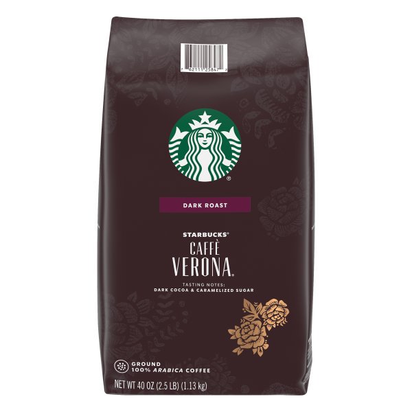 Starbucks Caffe Verona Ground Coffee. Dark Roast (40 oz.)