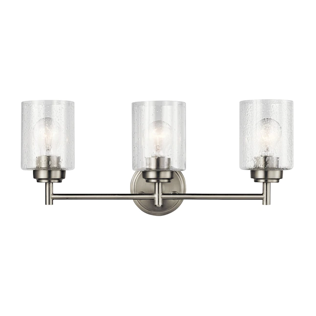 Kichler  Winslow 21.5-in 3-Light Brushed Nickel Transitional Vanity Light