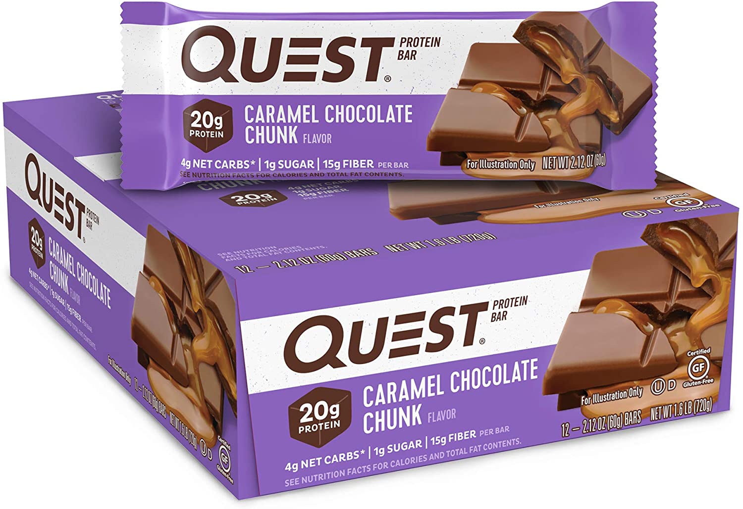 Quest Nutrition . Caramel Chocolate Chunk. 12 Count