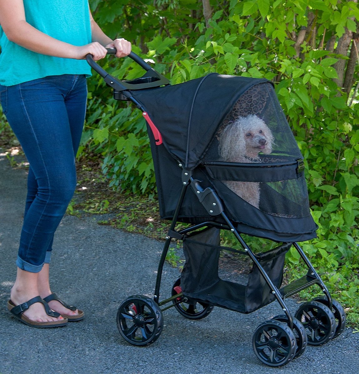 Pet Gear Happy Trails Lite No-Zip Pet Stroller. Jaguar