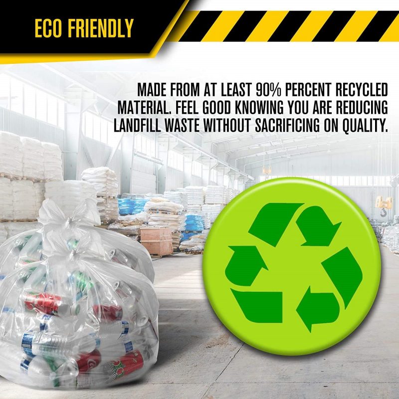 Ultrasac Heavy Duty Garbage Bags. 45 Gallon (Huge 100 Pack w/Ties)