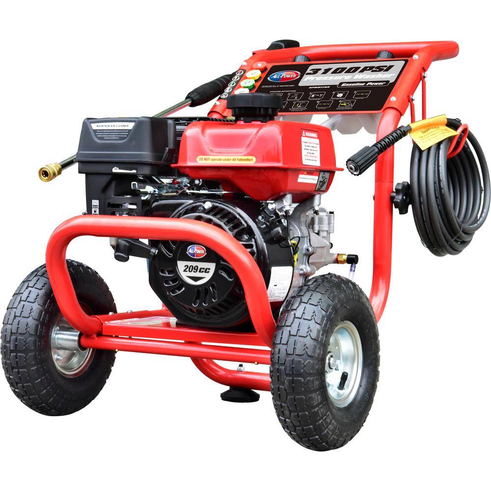 All Power APW5118A 3100 PSI 2.6 GPM Cold Water Gas Pressure Washer
