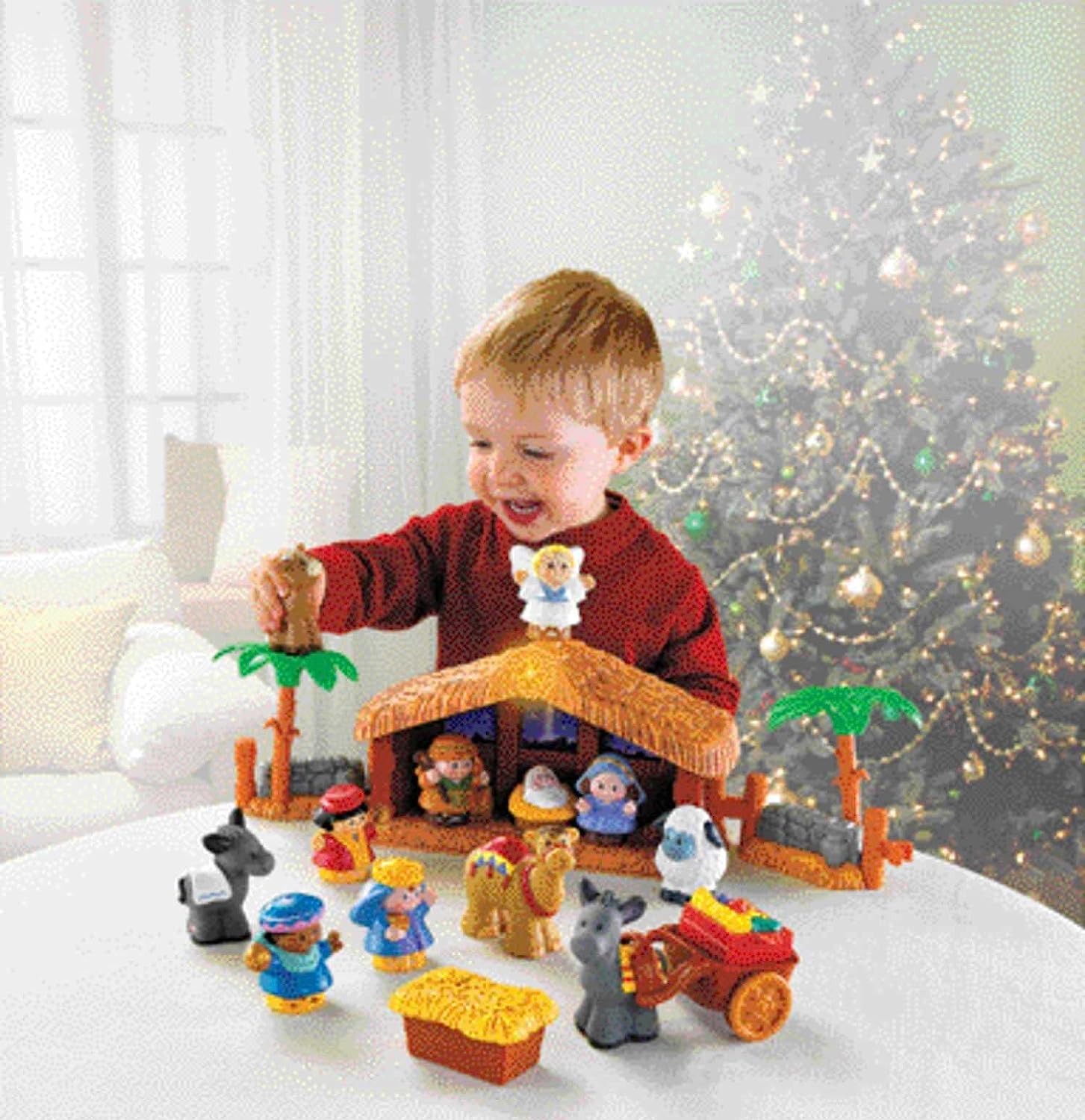 Fisher-Price Little People Deluxe Christmas Story. Nativity Playset With Light. Music and Figures for Toddlers Ages 1 and Up