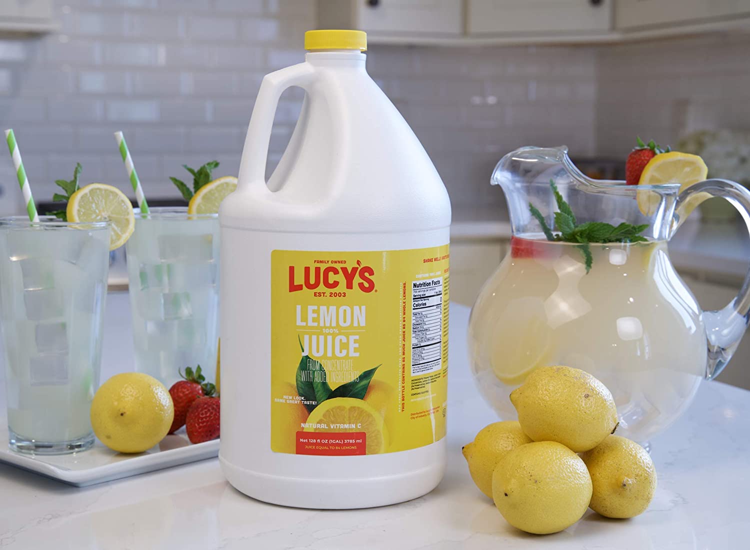 Lucy-s Family Owned - Lemon Juice. 1 Gallon (128oz.)