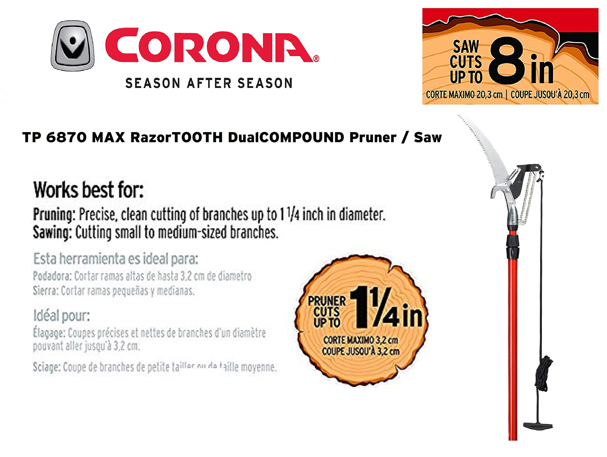 Corona TP6870 Professional Tree Pruner With Fiberglass Handle