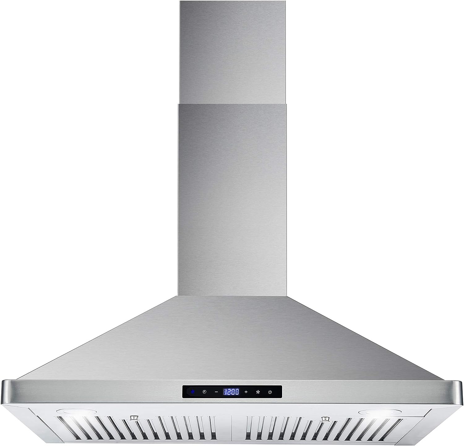 COSMO COS-63175S Wall Mount Range Hood with Ducted Convertible Ductless (No Kit Included). Ceiling Chimney-Style Stove Vent. LEDs Light. Permanent Filter. 3 Speed Fan in Stainless Steel (30 inch)