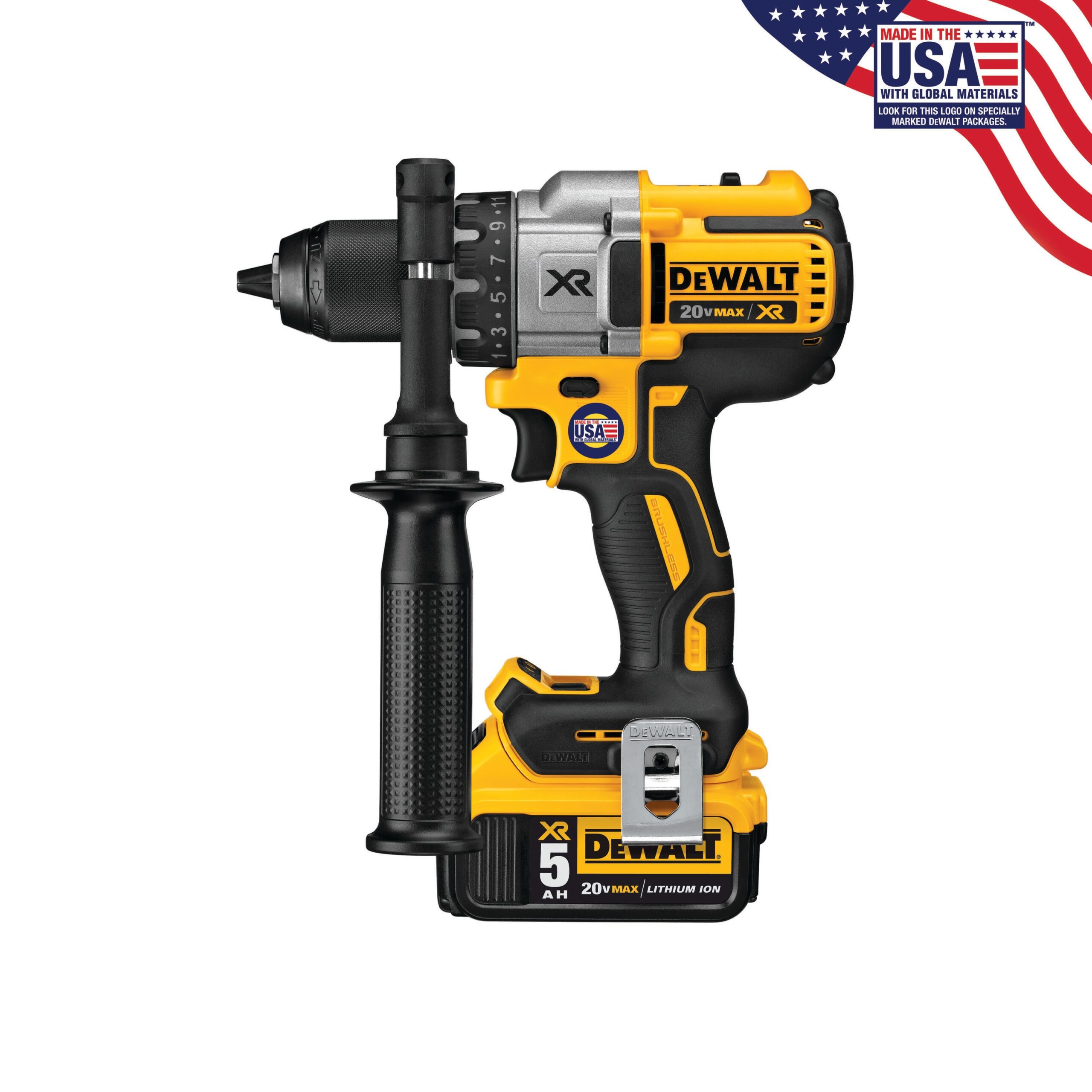 DEWALT 20-volt Max 1/2-in Brushless Cordless Drill (2 Li-ion Batteries Included and Charger Included)