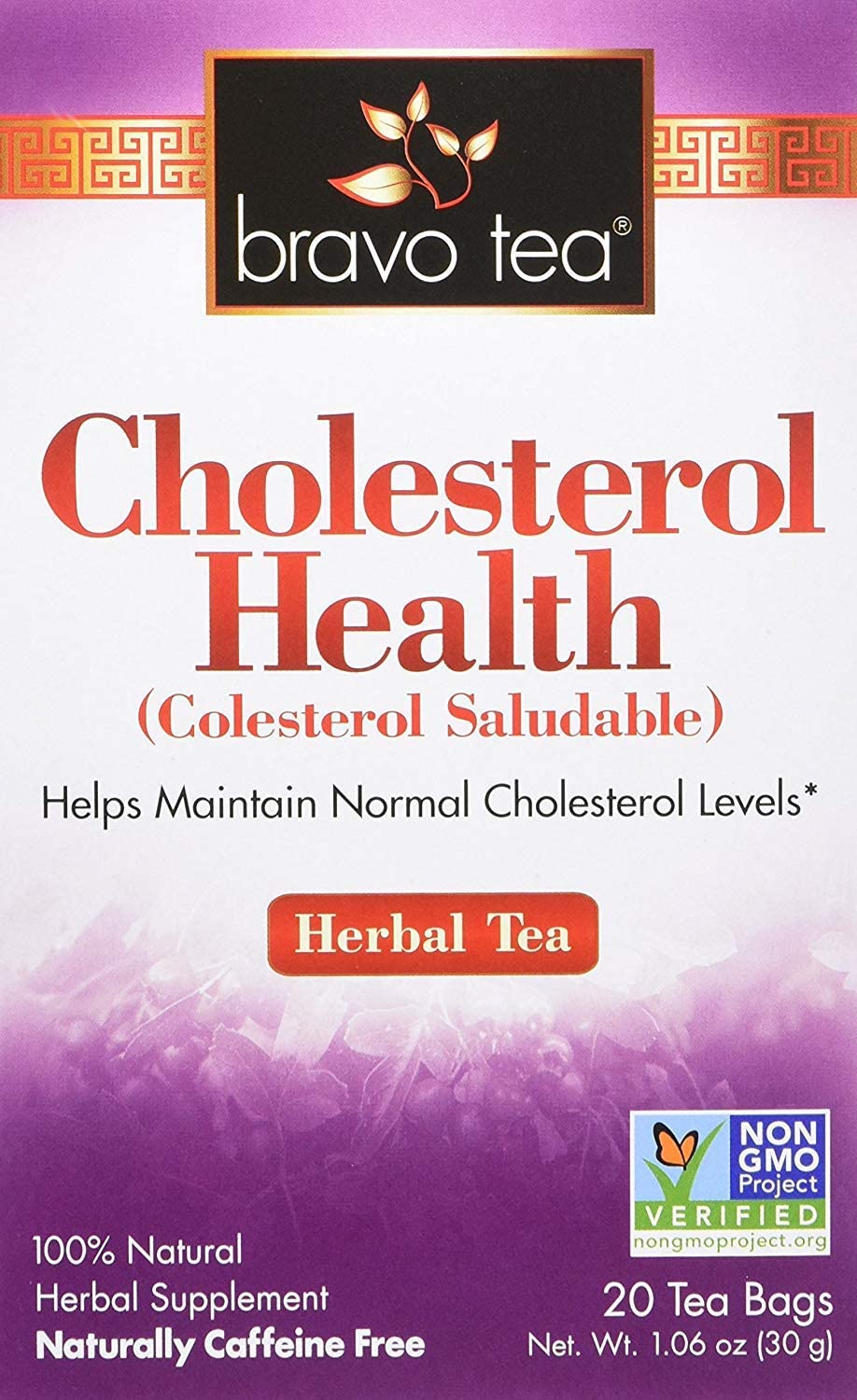 Bravo Teas Cholesterol Health. 20 Tea Bags. 2 Pack