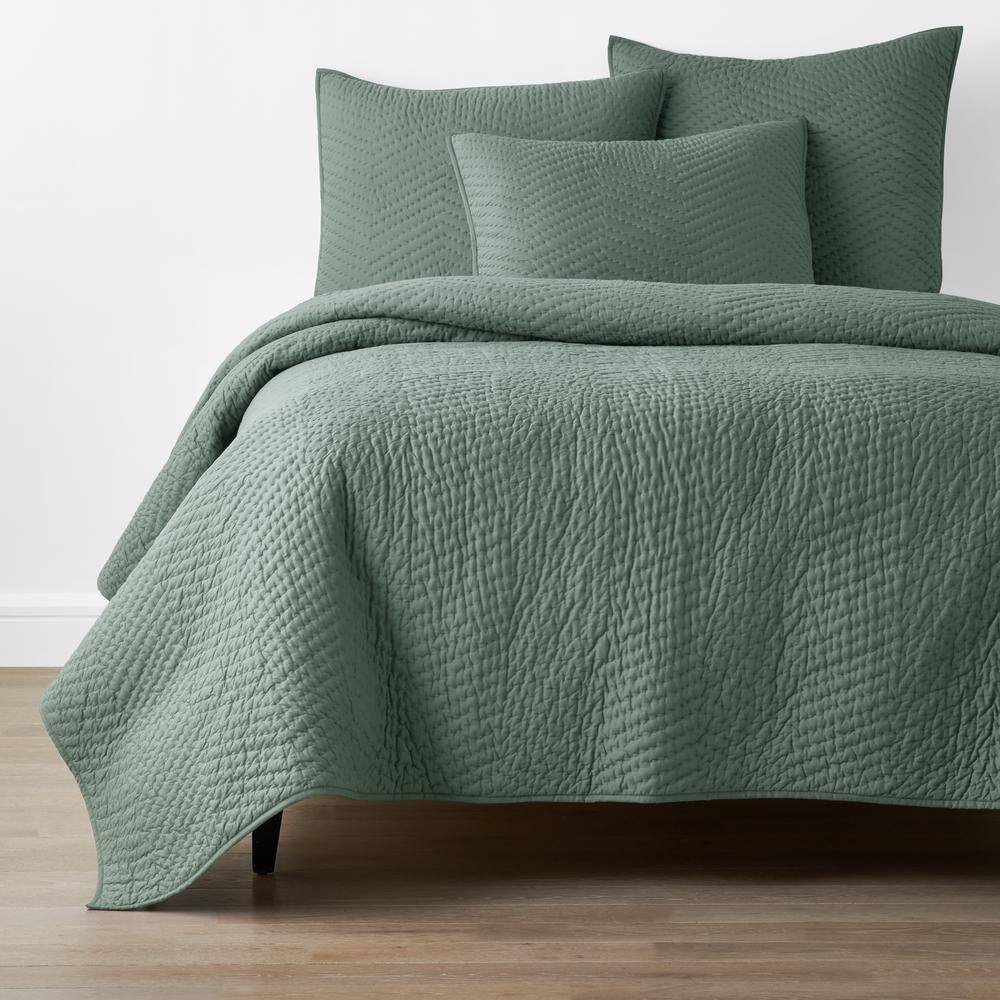 The Company Store  Company Cotton Voile Jade Twin Cotton Quilt - Jade