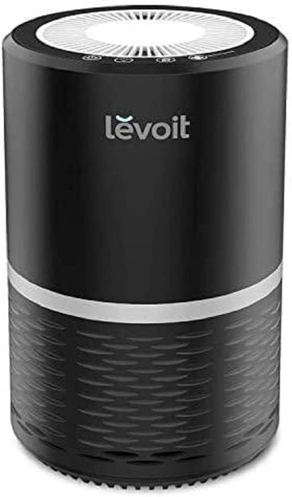 LEVOIT Air Purifiers for Home. HEPA Filter for Smoke. Dust and Pollen in Bedroom. Ozone Free. Filtration System Odor Eliminators for Office with Optional Night Light. 1 Pack. Black