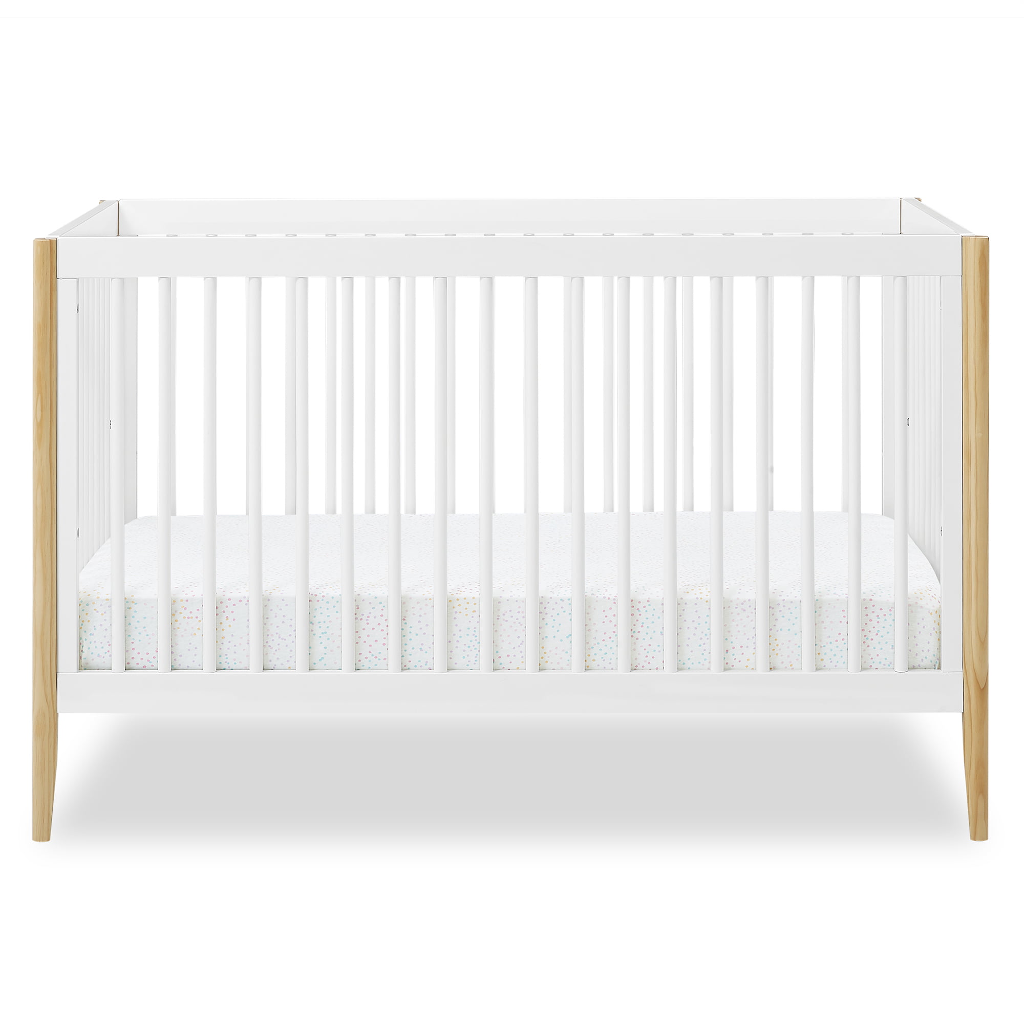Delta Children Casey 6-in-1 Convertible Baby Crib. Bianca White/Natural