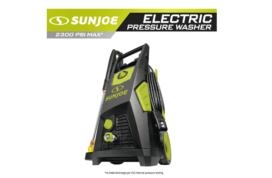 Sun Joe SPX3500 2300 Max PSI 1.48 GPM Brushless Induction Electric Pressure Washer with Brass Hose Connector