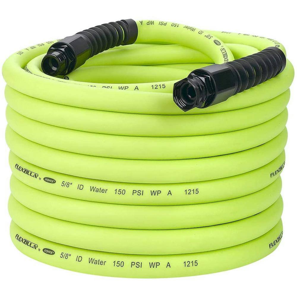 Flexzilla HFZWP5100 Pro 5/8 in. x 100 ft.. 3/4 in. - 11-1/2 GHT Fittings Water Hose