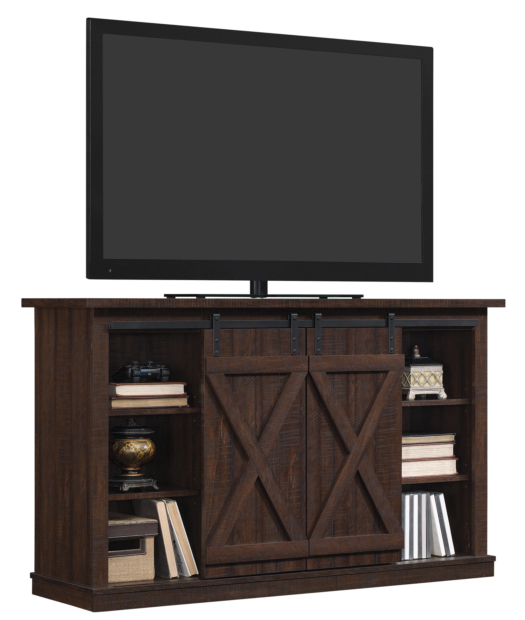 Twin Star Home Terryville Barn Door TV Stand for TVs up to 60″. Espresso