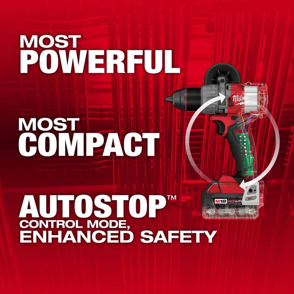 Milwaukee  M18 Fuel 18-V Lithium-Ion Brushless Cordless 1/2 in. Hammer Drill Driver Kit with M18 FUEL 1/2 in. Impact Wrench