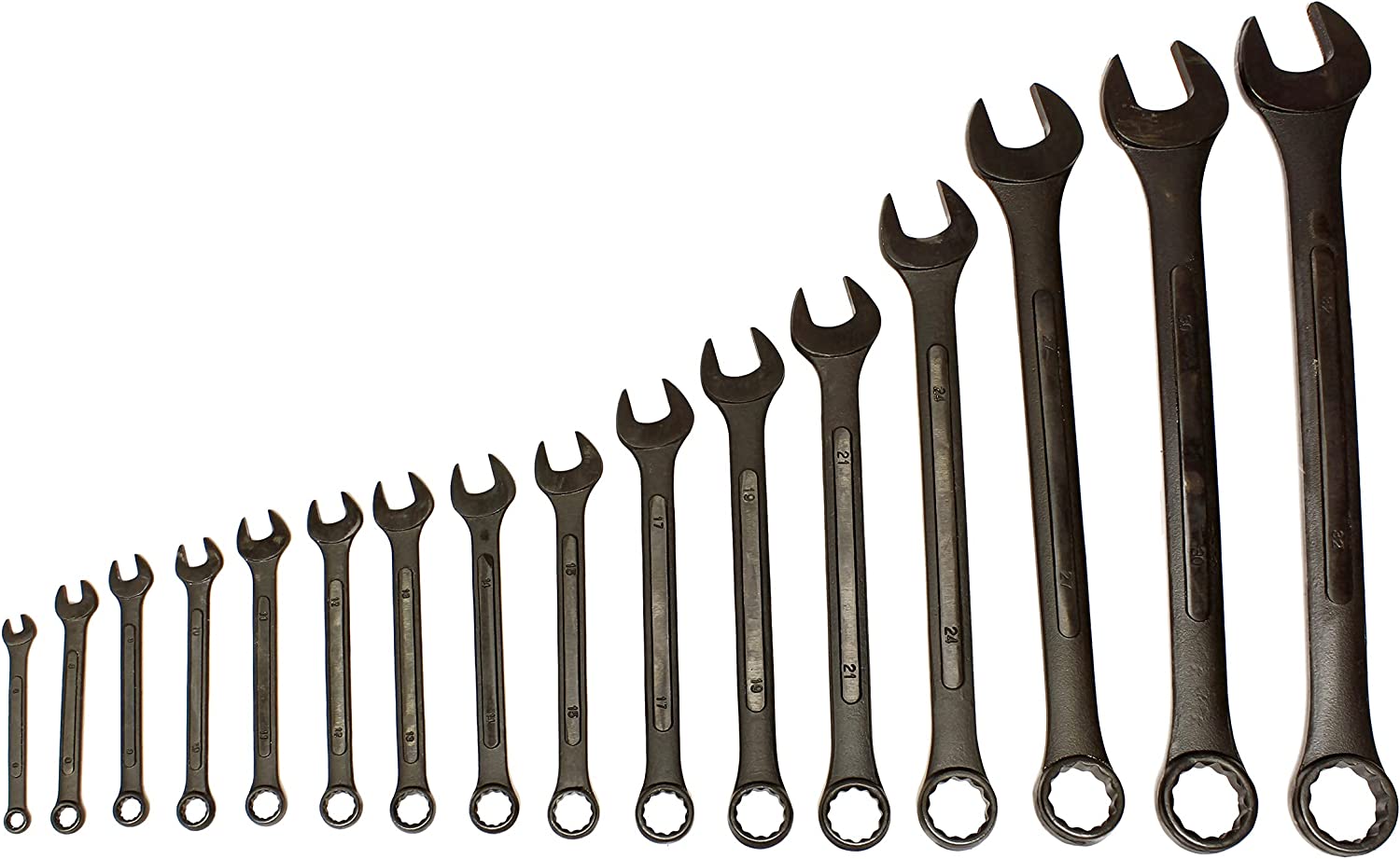 ABN Metric Wrenches Set - 16 Piece Small Metric Wrench Set 6mm to 32mm Metric Combination Wrench Set with Roll Up Pouch
