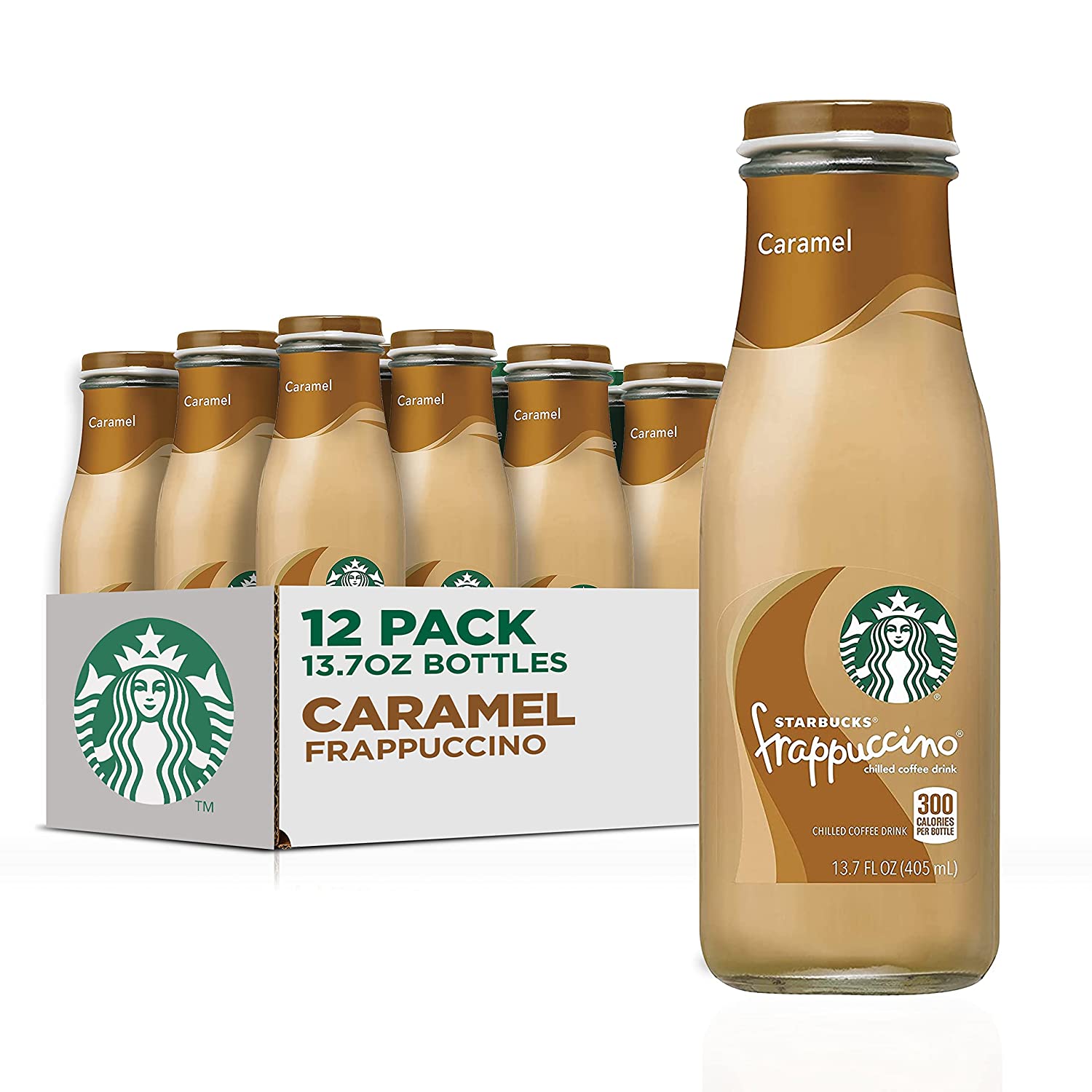 Starbucks Frappuccino Coffee Drink. Caramel. 13.7 fl oz Bottles (12 Pack)