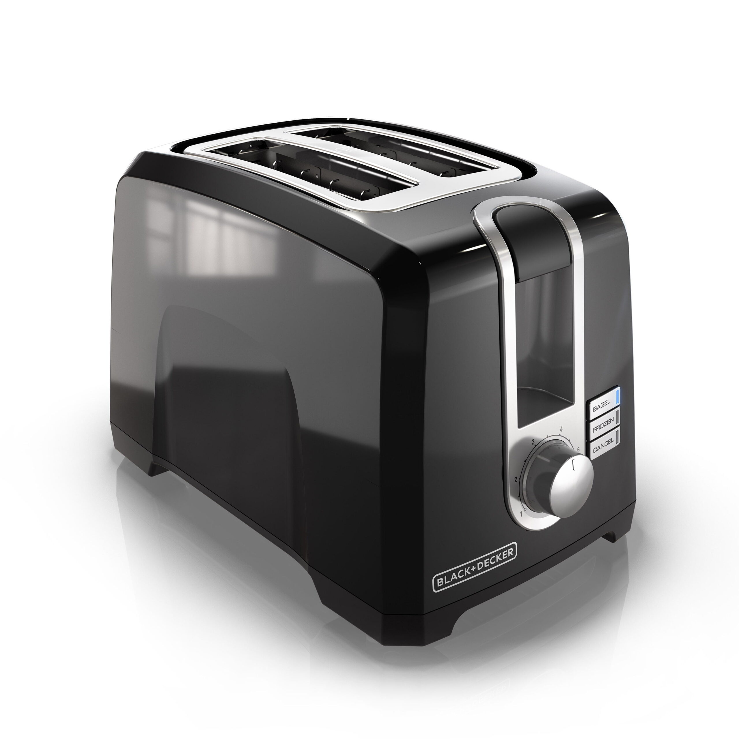 BLACK+DECKER 2-Slice Extra Wide Slot Toaster. Black