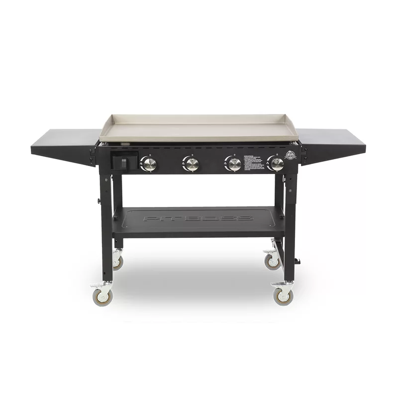 PIT BOSS PB757GS Cast Iron Gas Griddle. 4 Burner Standard. Black