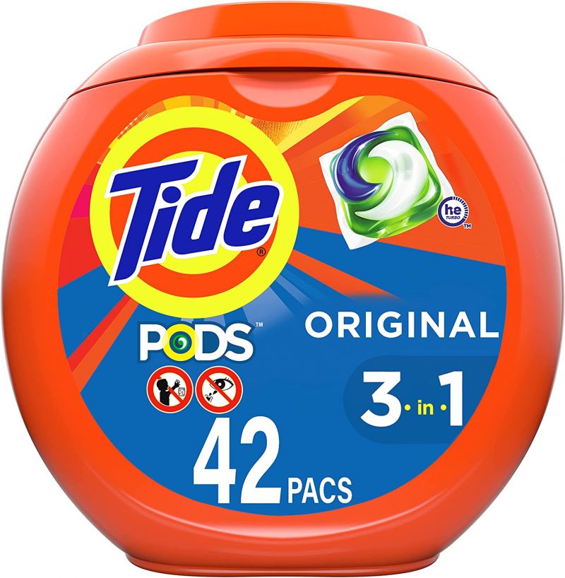 Tide Pods Liquid Laundry Detergent Pacs. Original Scent. 42 Count