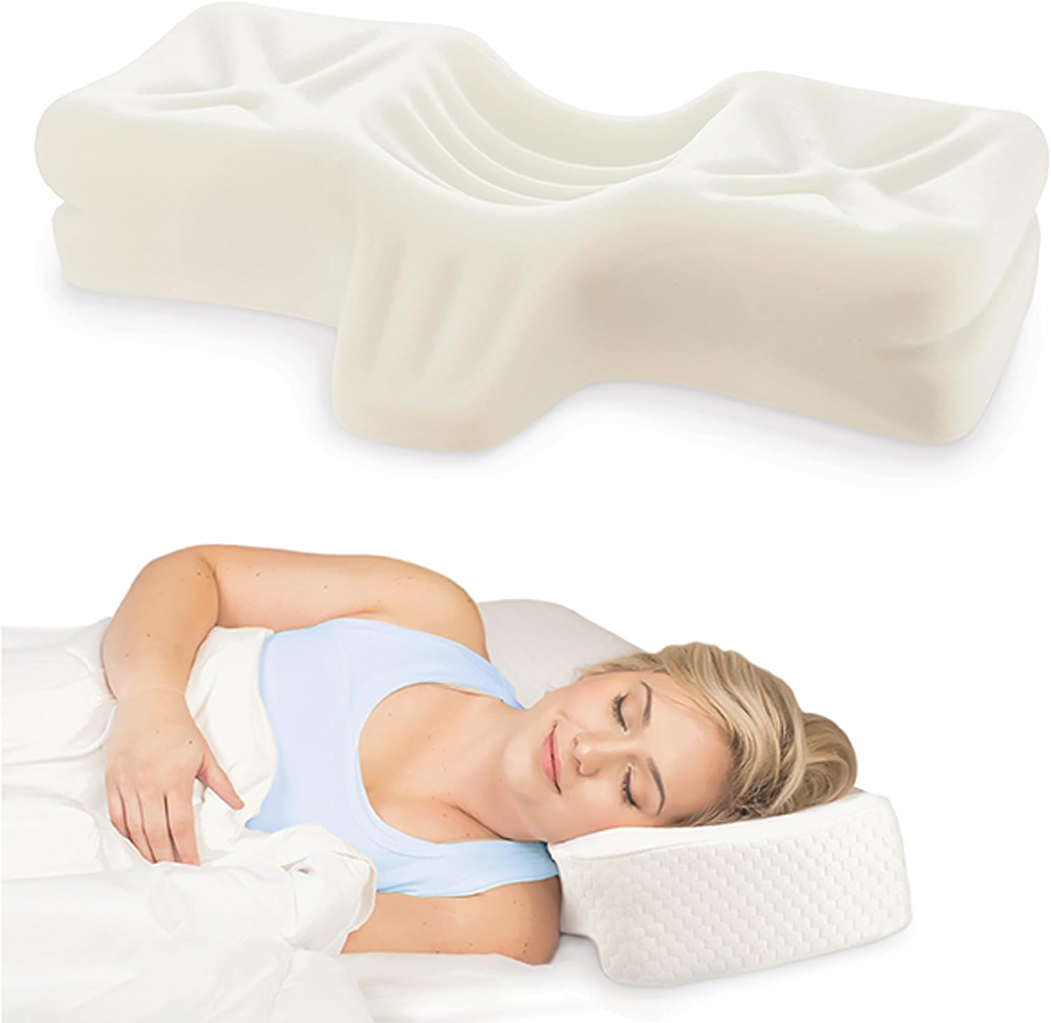 Therapeutica Pillow. Firm Orthopedic Support. Back or Side Sleeping. Petite