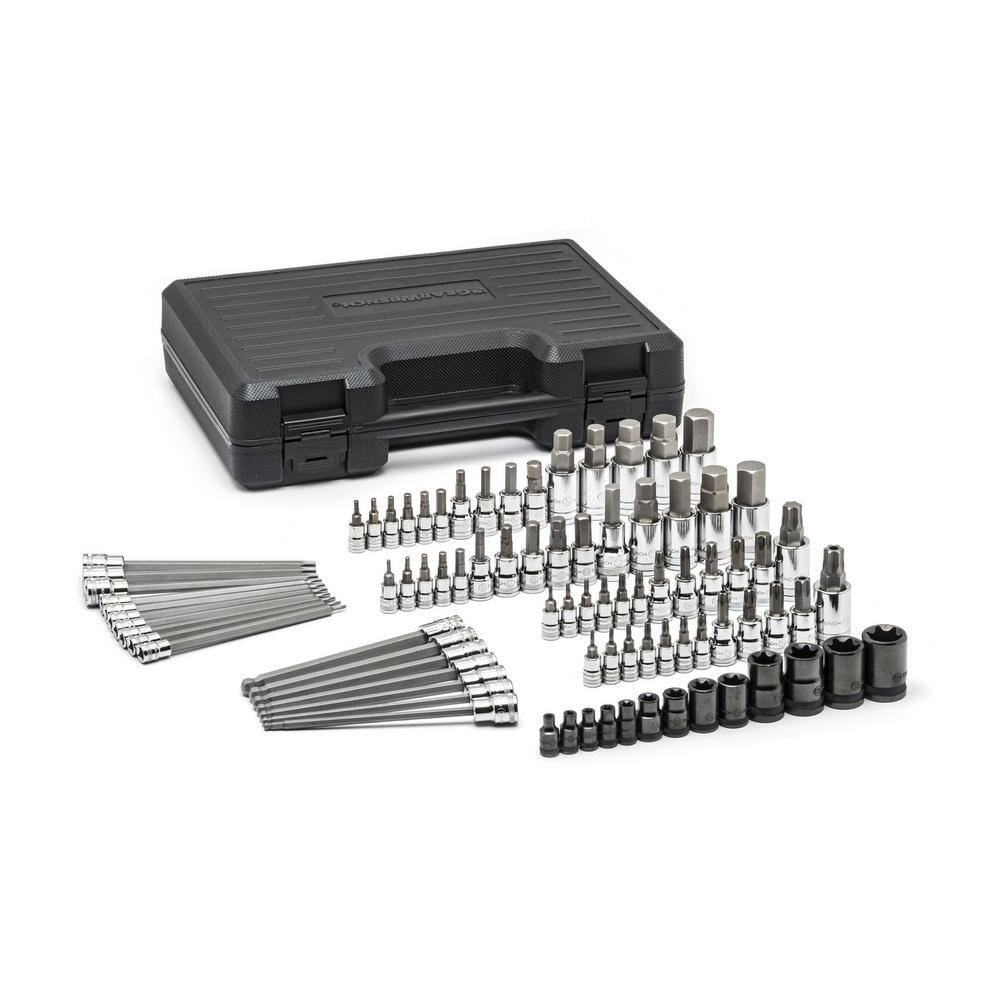 GEARWRENCH 1003015073 1/4 in.. 3/8 in. and 1/2 in. Drive SAE/Metric Master Hex and Torx Bit Socket Set (84-Piece)