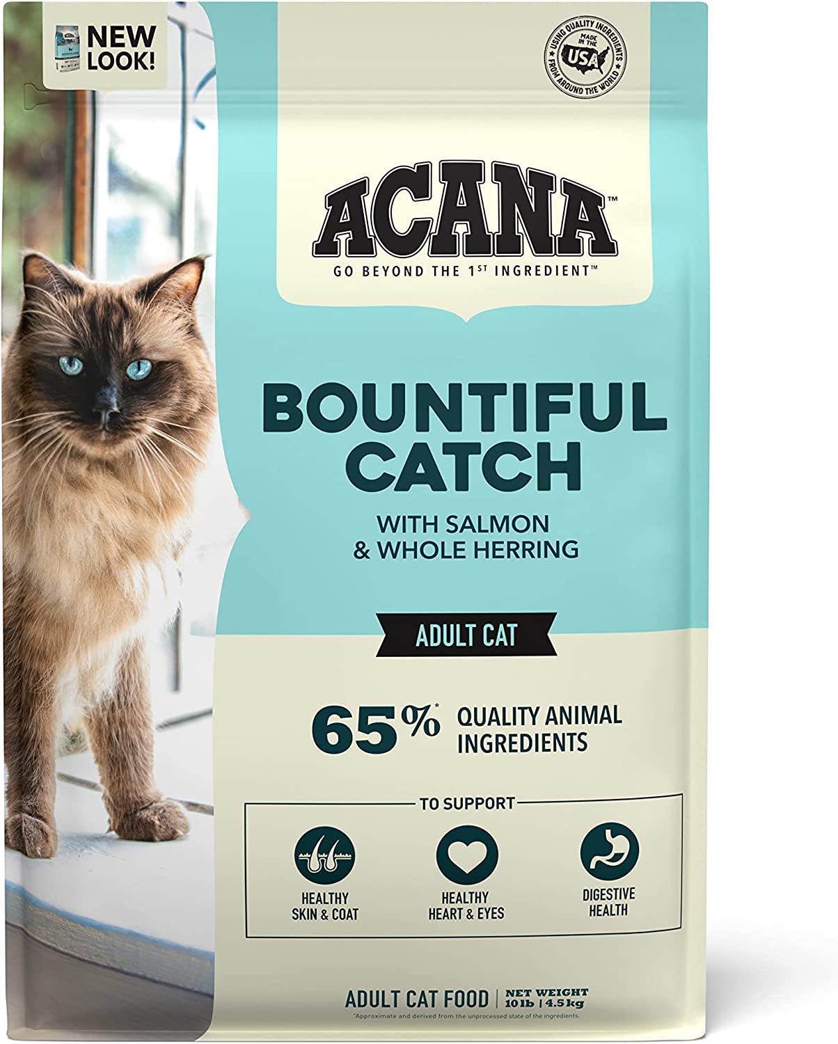 Acana Dry Cat Food. Bountiful Catch. Salmon. Catfish. and Herring. 10lb