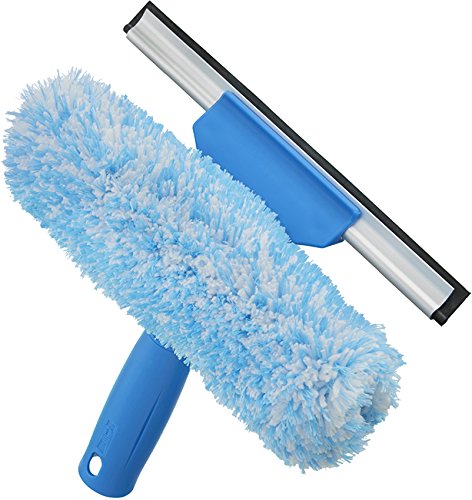 Unger Professional Microfiber Window Combi 2-in-1 Squeegee and Window Scrubber. 6″