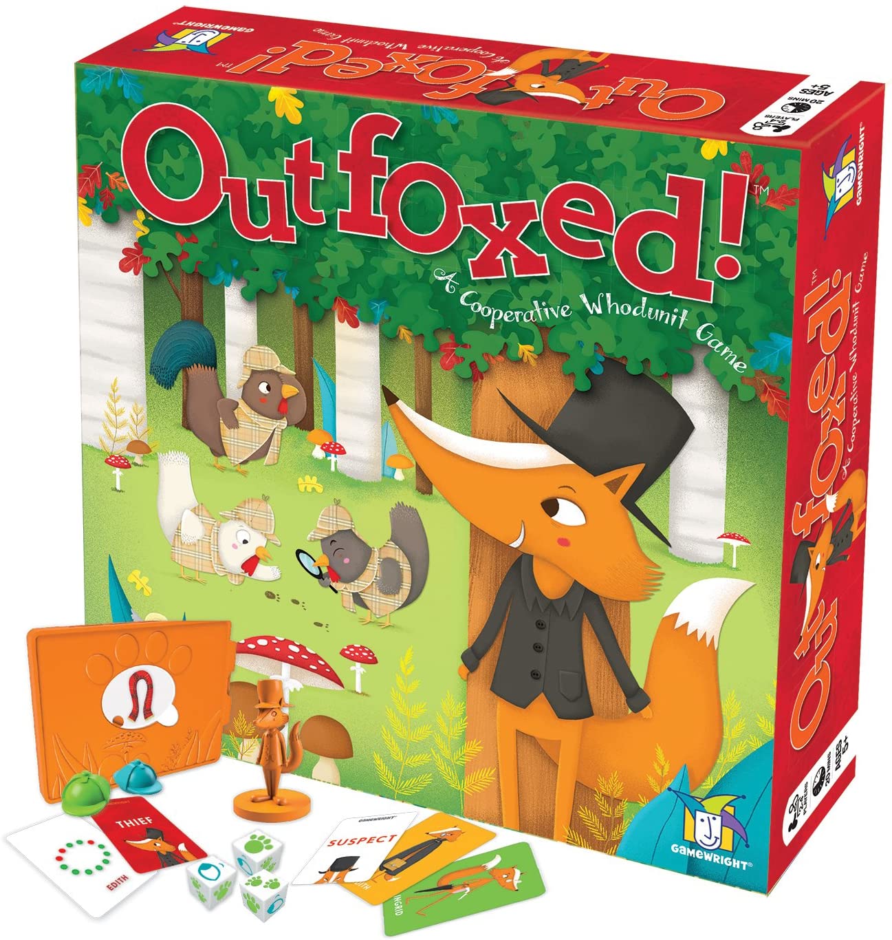 Gamewright Outfoxed! A Cooperative Whodunit Board Game for Kids 5+