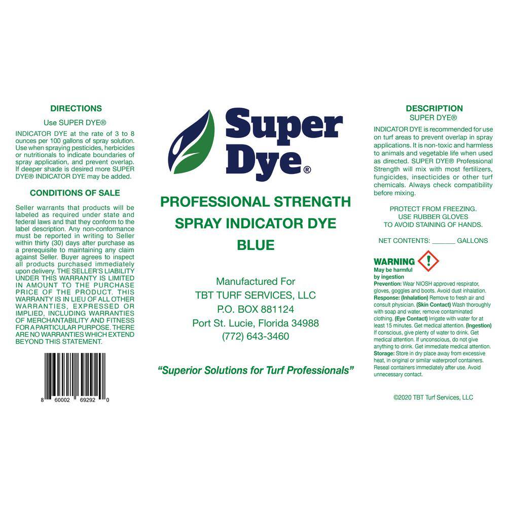 Unbranded SUPER DYE BLUE SUPER DYE BLUE a professional strength spray indicator dye to prevent overspray