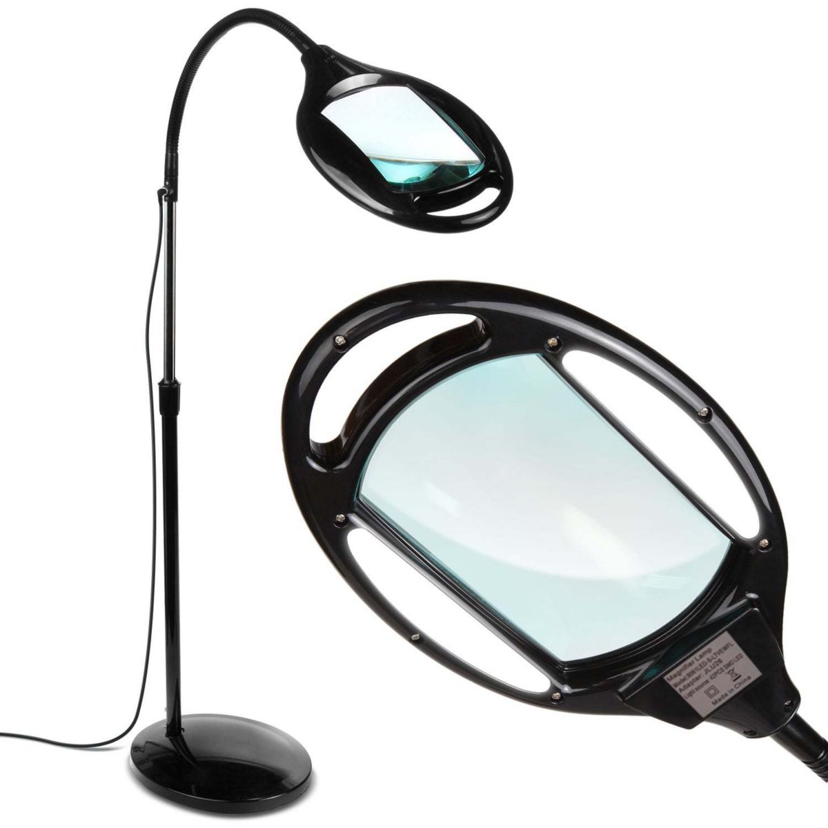 Brightech LightView Pro Magnifying Floor Lamp - Hands Free Magnifier