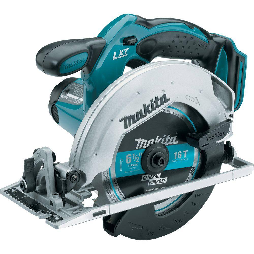 Makita 697947 18V LXT Lithium-Ion Cordless 6-1/2 in. Lightweight Circular Saw and General Purpose Blade (Tool-Only)