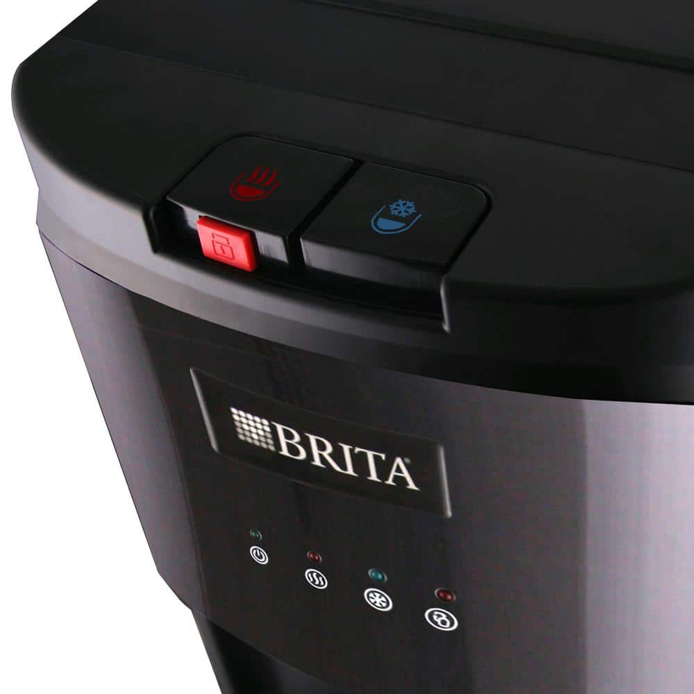Brita TCL-BR-1 Bottom-Loading Water Cooler. Built-In Filter. Black-Stainless-Steel Never Buy Plastic Bottled Water Again. ENERGY STAR