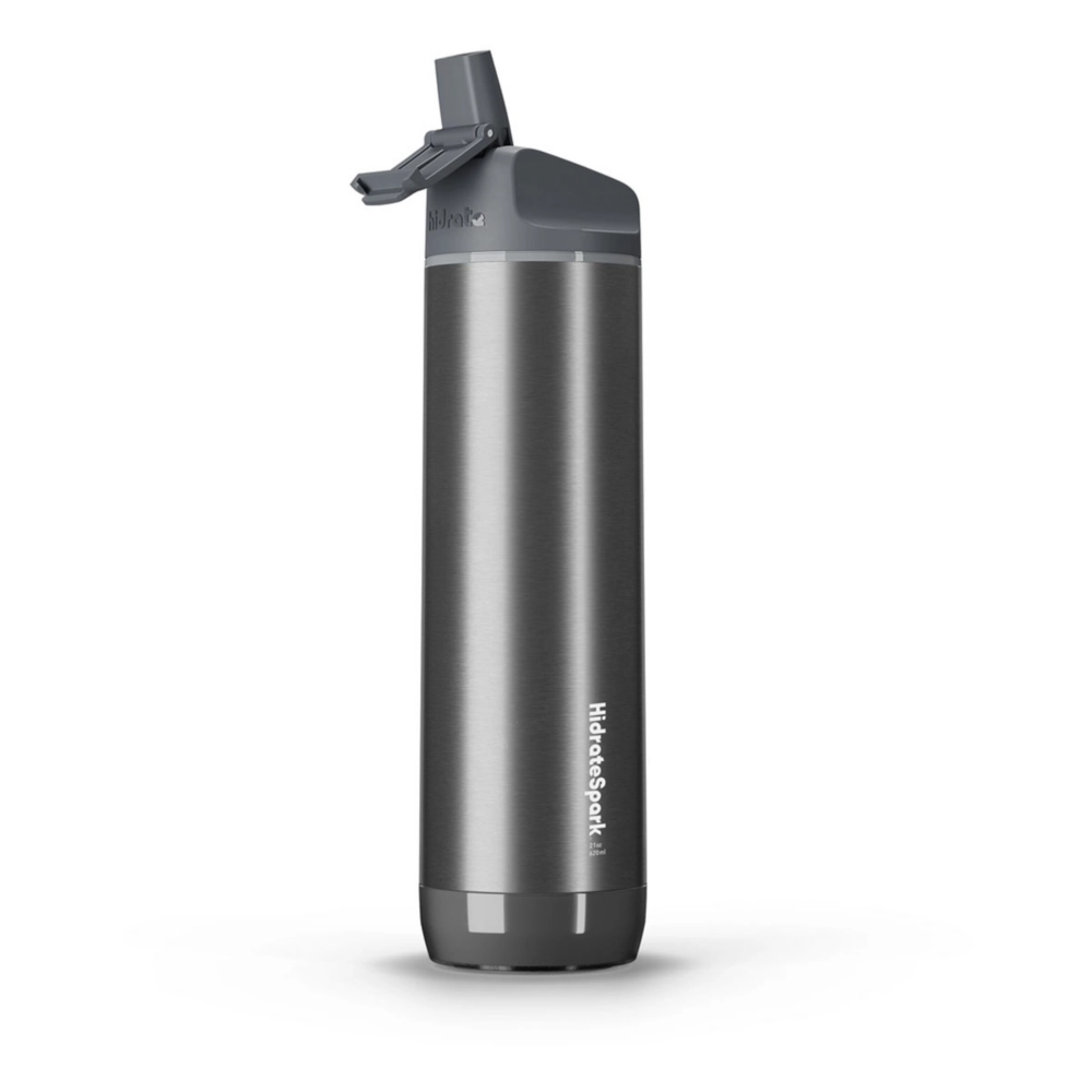 Hidrate Spark PRO 21oz Smart Water Bottle. Tracks Water Intake & Glows to Remind You to Stay Hydrated - Straw Lid. Stainless Steal