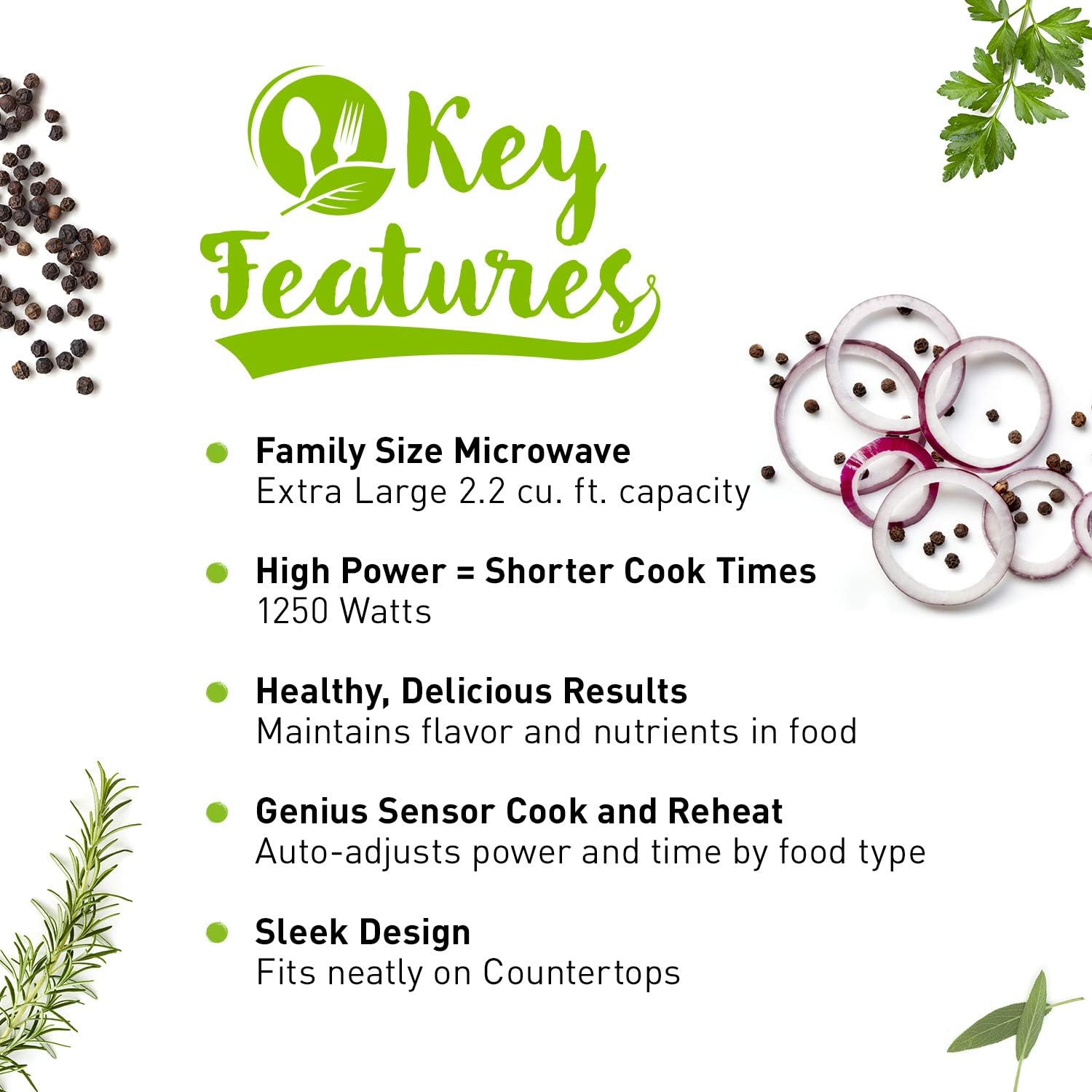 Panasonic NN-SN936W Countertop Microwave with Inverter Technology. 2.2 Cubic Foot. 1250W. White