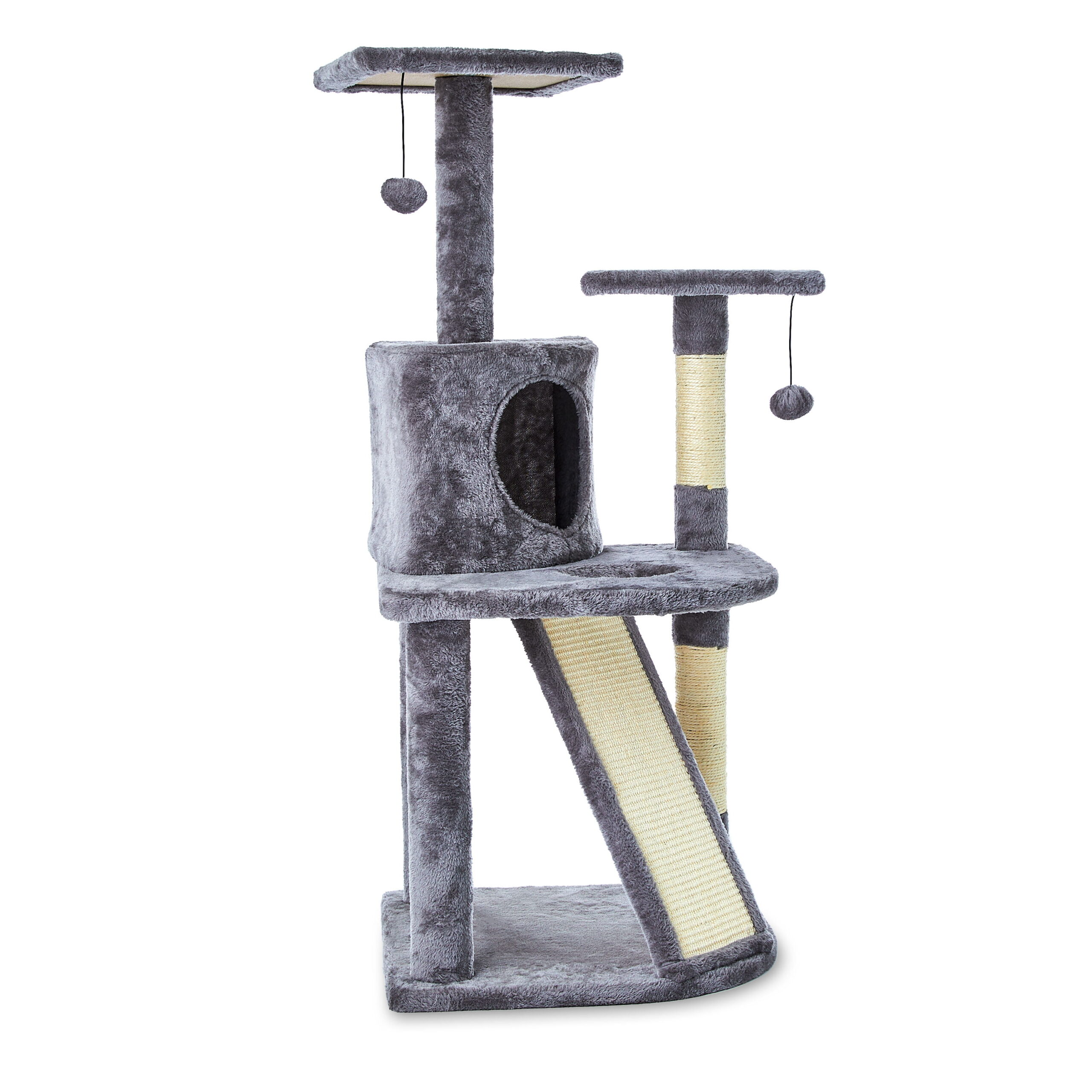 Vibrant Life 5- Level Multi-Functional Cat Tree & Condo. Gray. 45″