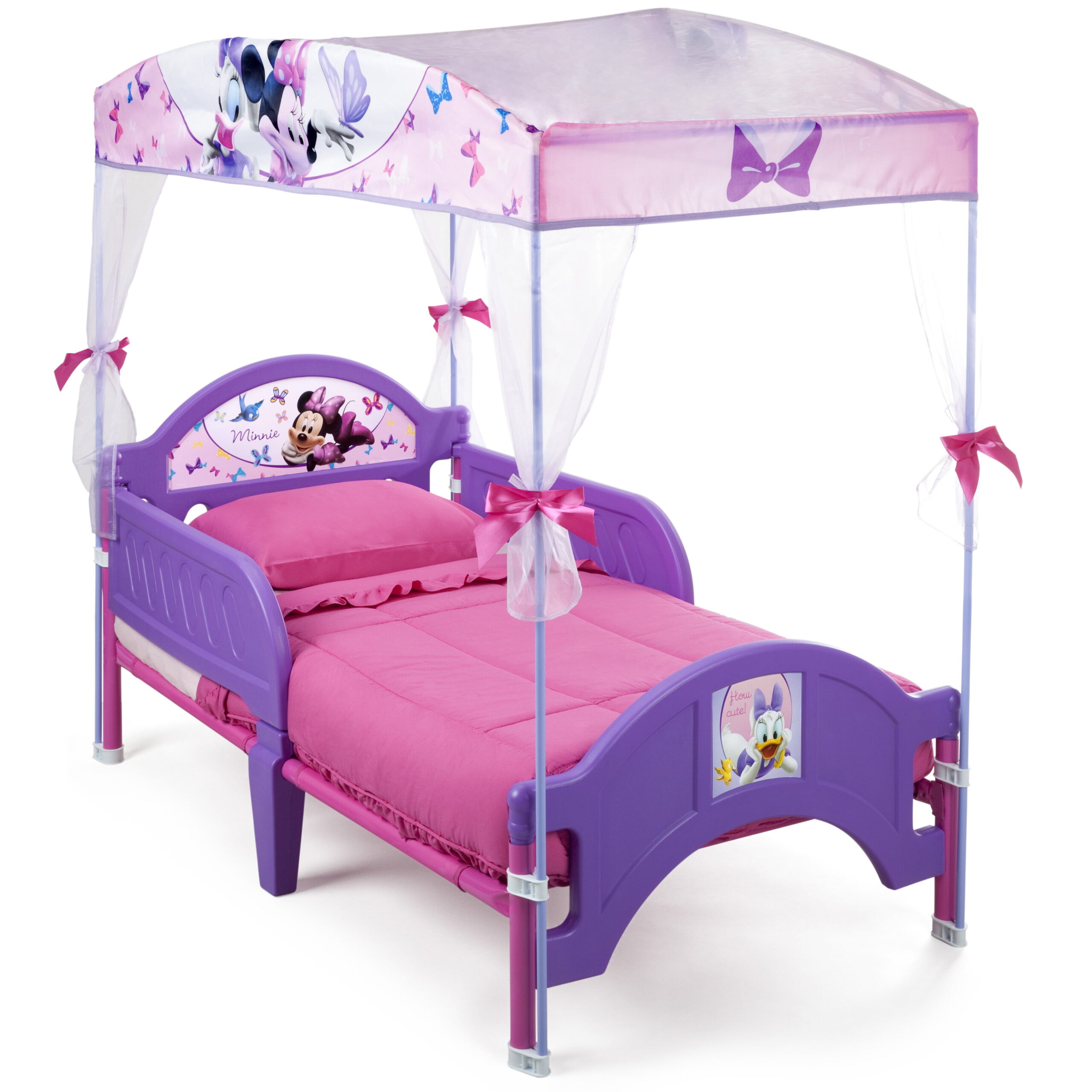 Delta Children Disney Minnie Mouse Plastic Toddler Canopy Bed. Purple