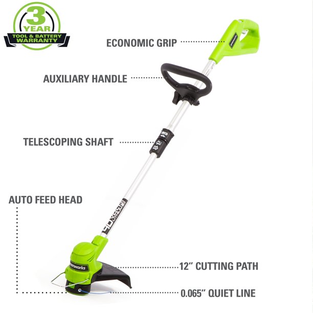 Greenworks 40V String Trimmer/Leaf Blower Combo W/2.0 Ah Battery. 1312502