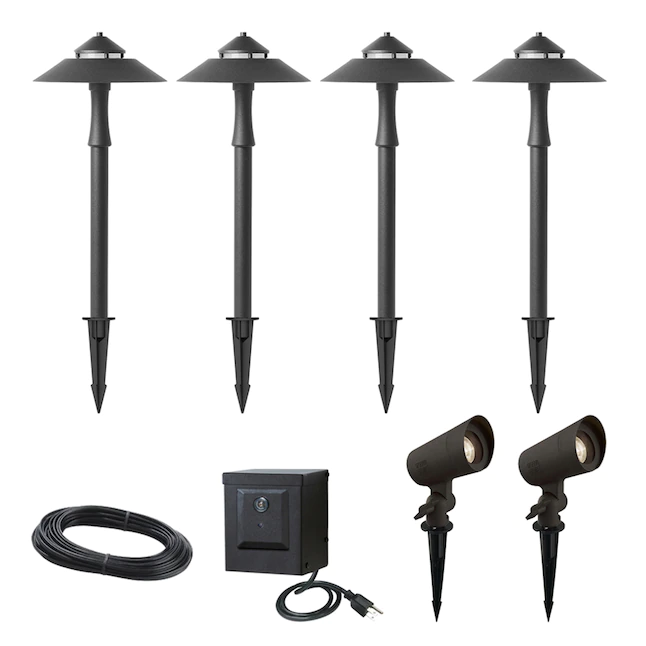 Portfolio  600-Lumen 13.8-Watt Special Textured Bronze Low Voltage Integrated LED Outdoor Path Light Kit (3000 K)