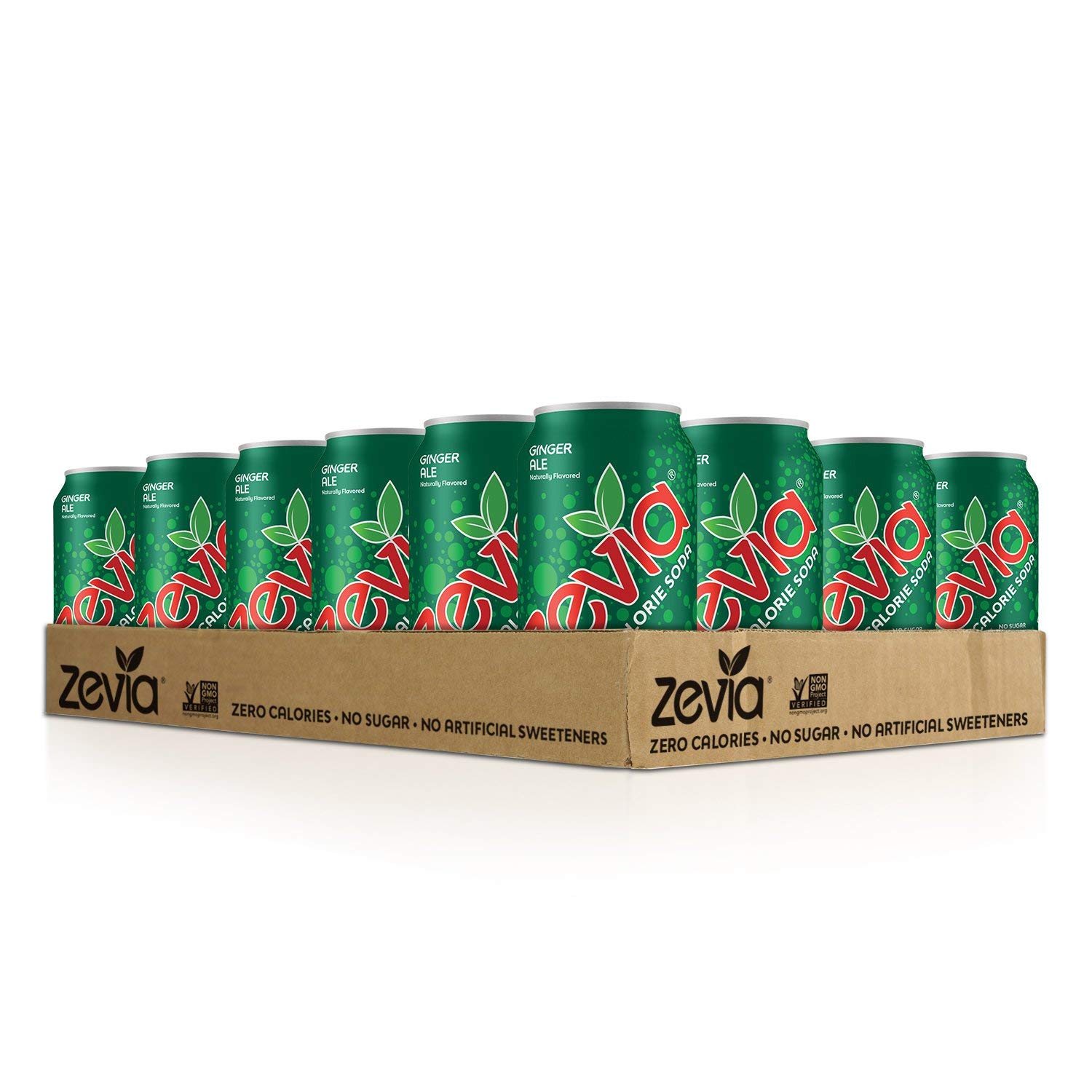 Zevia Zero Calorie Soda. Ginger Ale. 12 Ounce Cans (Pack of 24)