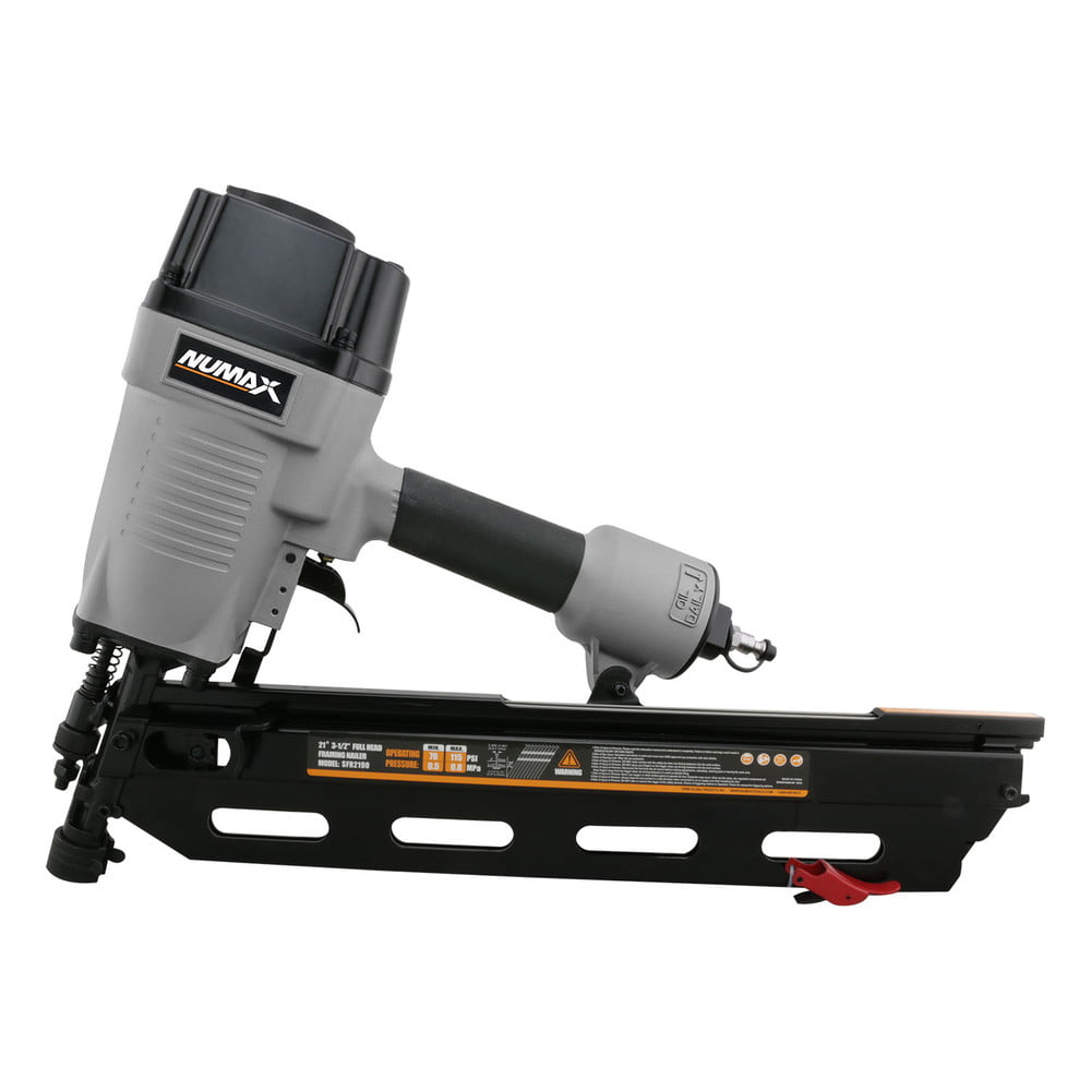 NuMax SFR2190WN 21 Degree 3-1/2 in. Pneumatic Full Round Head Framing Nailer with 500 Nails