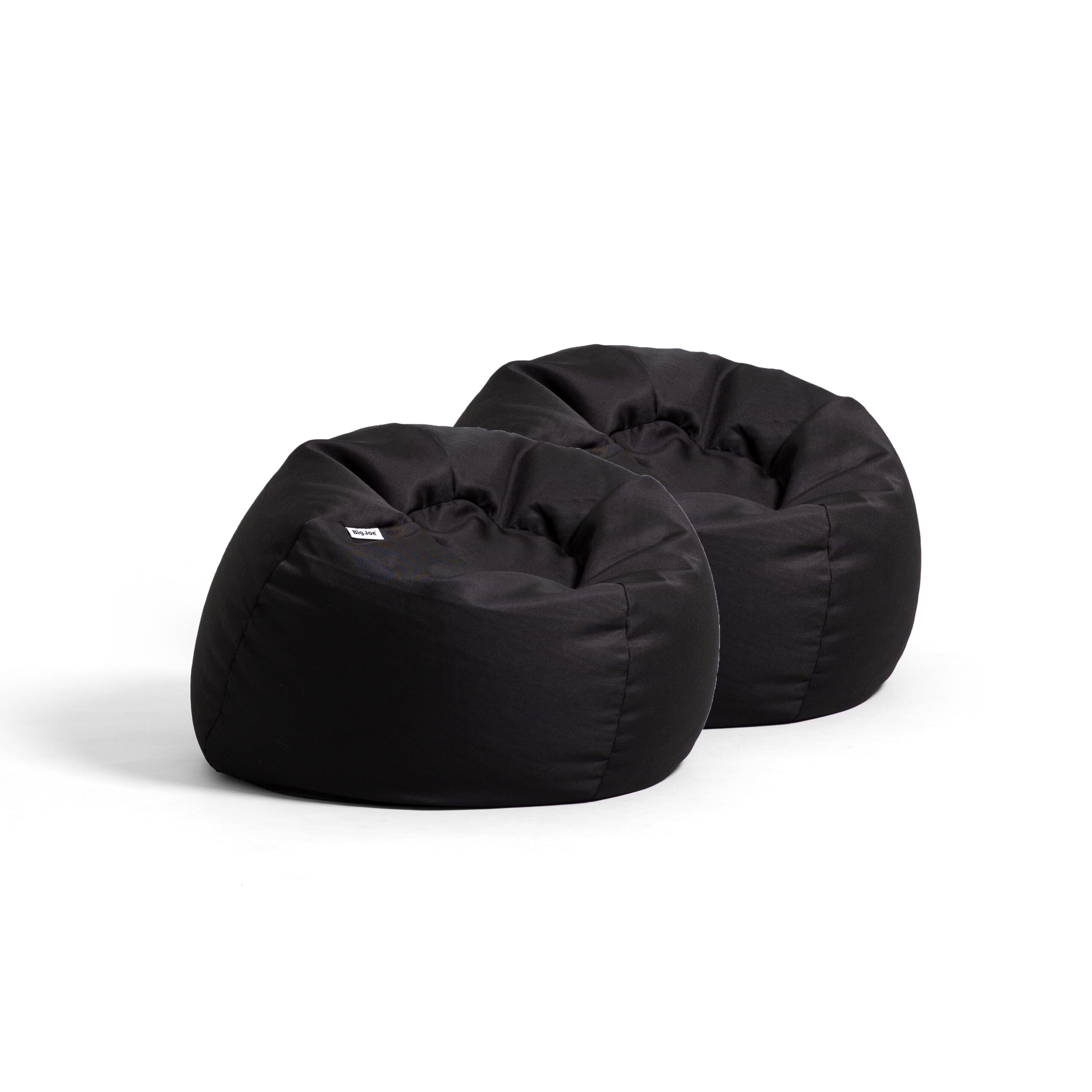 Big Joe Dot Bean Bag Chair 2-Pack. Gabardine Kids. 2ft. Black