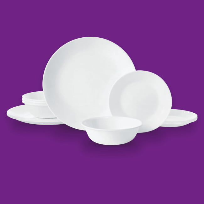 Corelle® Winter Frost White. 12 Piece. Dinnerware Set