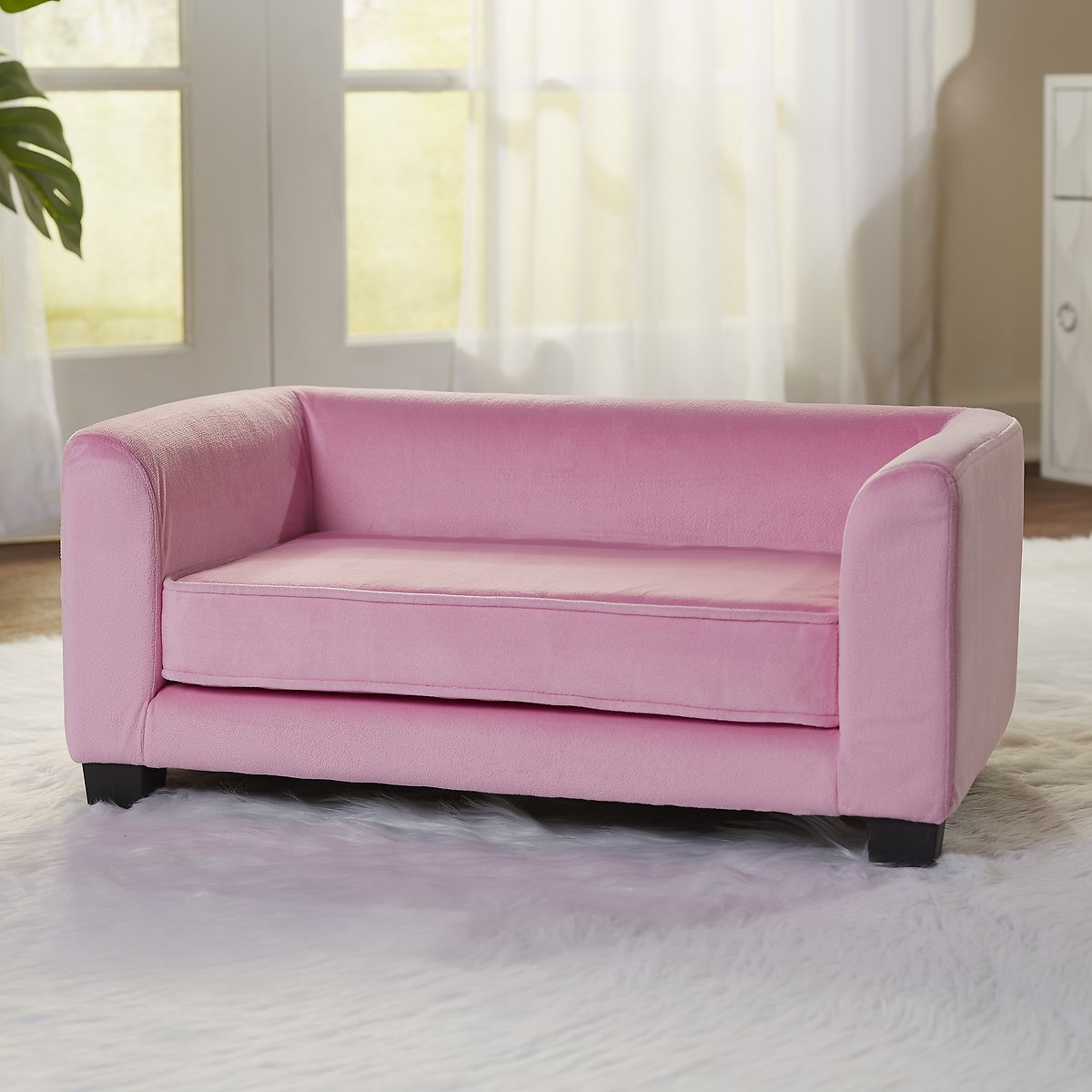 Enchanted Home Pet Surrey Cat & Dog Sofa Bed. Small (Pink)