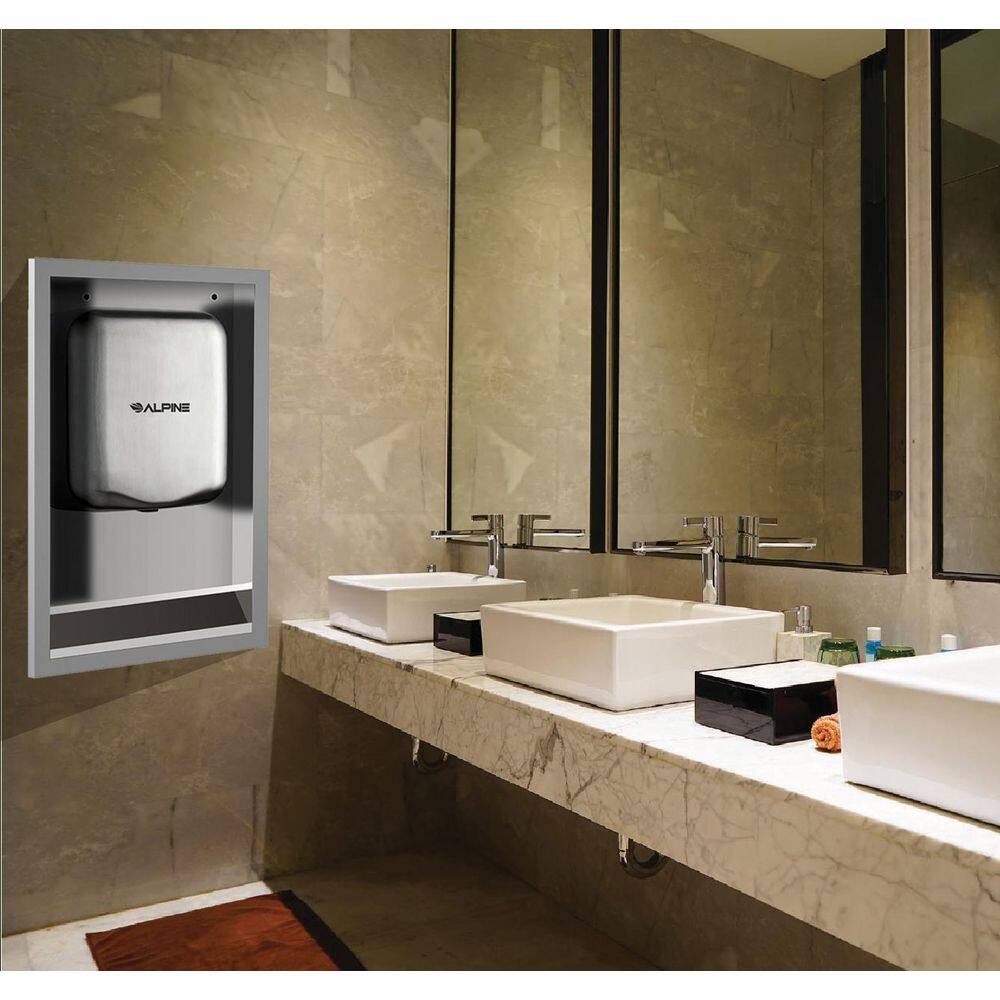 Alpine Industries 400-RECESS ADA Compliant Stainless Steel Recess Kit for the Hemlock Electric Hand Dryer