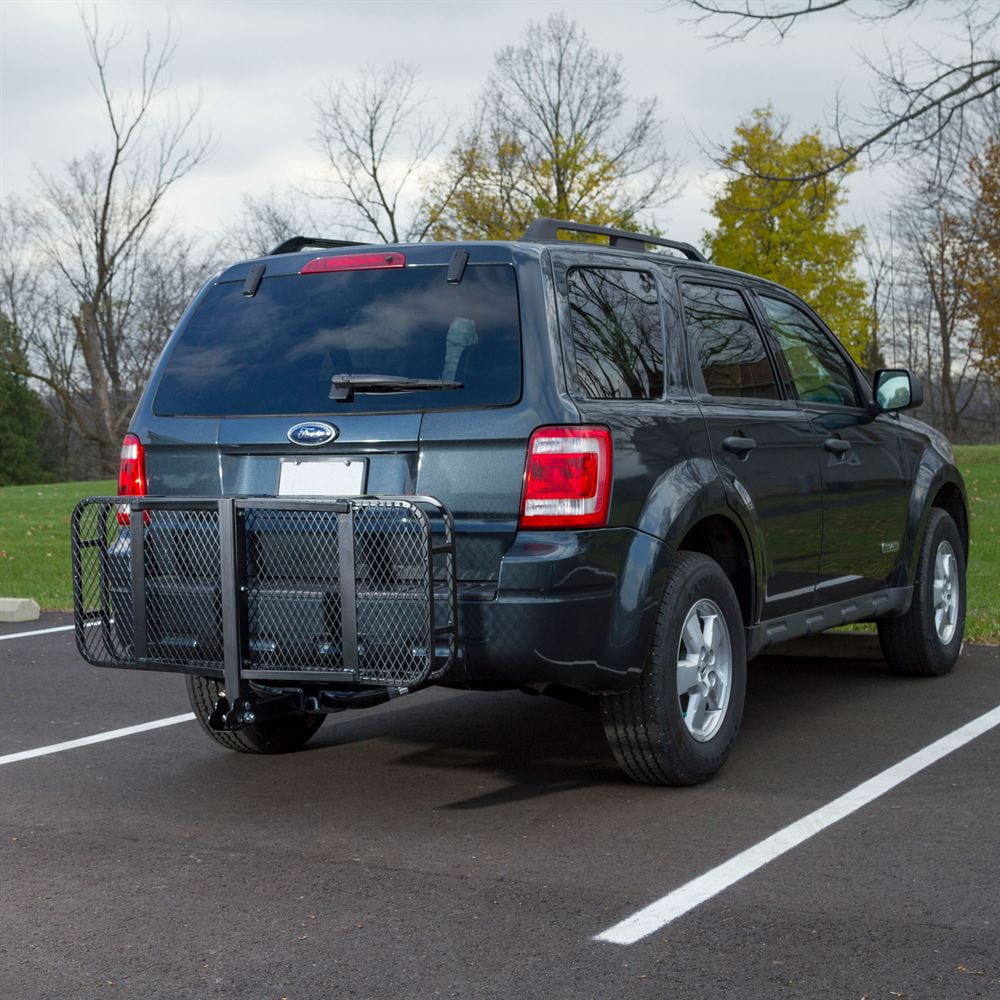 Elevate Outdoor CCB-F4820-DLX 48in Long Steel Basket Folding Hitch Cargo Carrier