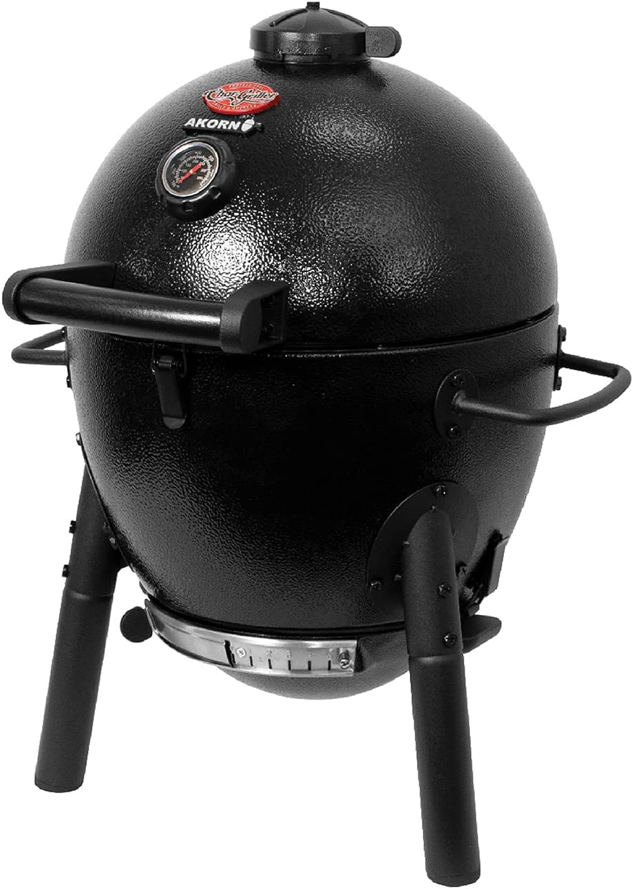 Char-Griller E6714 AKORN Jr. Portable Kamado Charcoal Grill. Black